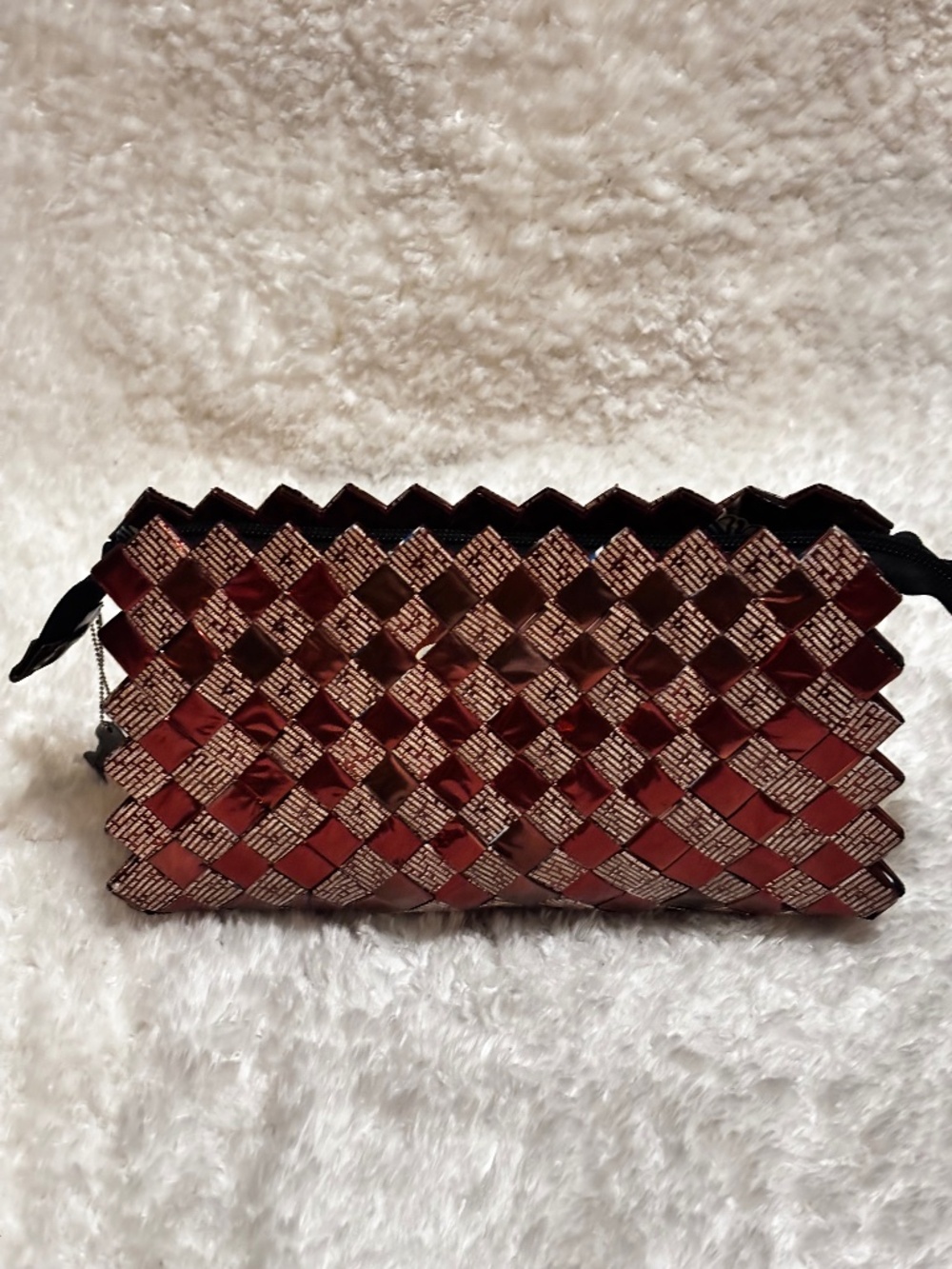 Nahui  Ollin Multi Color Woven Bag Full Zip No Strap